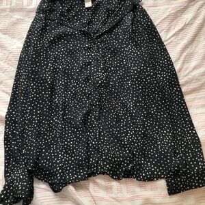 H&M Black and White Dotted Skirt